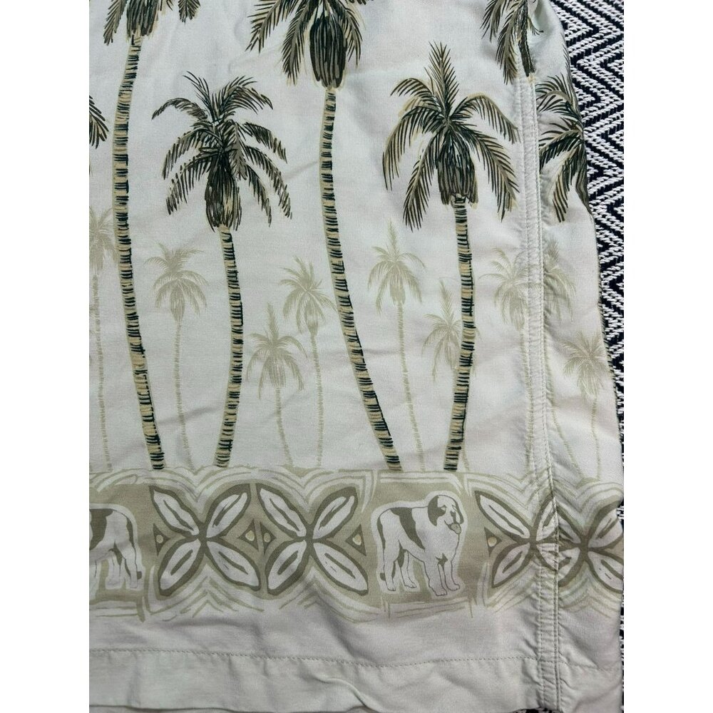Big Dog Men's Hawaiian Shirt X-Large All Around Palm Tree Print Short Sleeve But - Picture 5 of 7